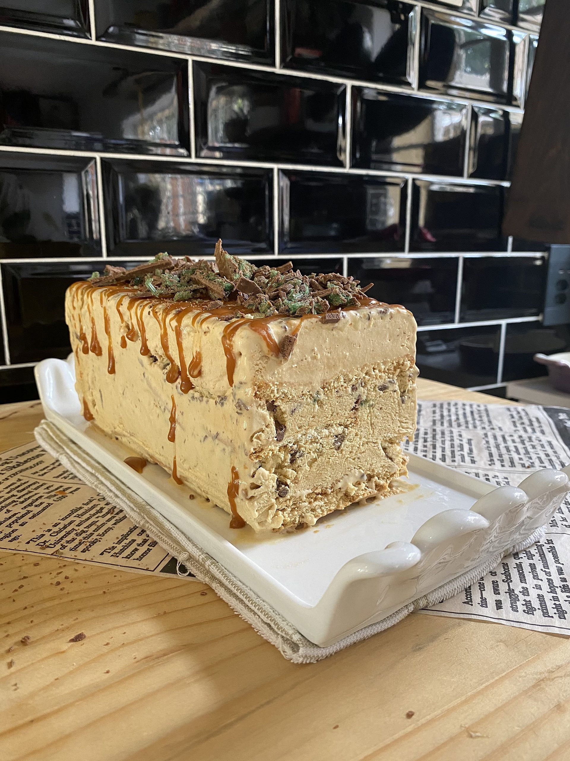 Peppermint Crisp Ice Cream Cake